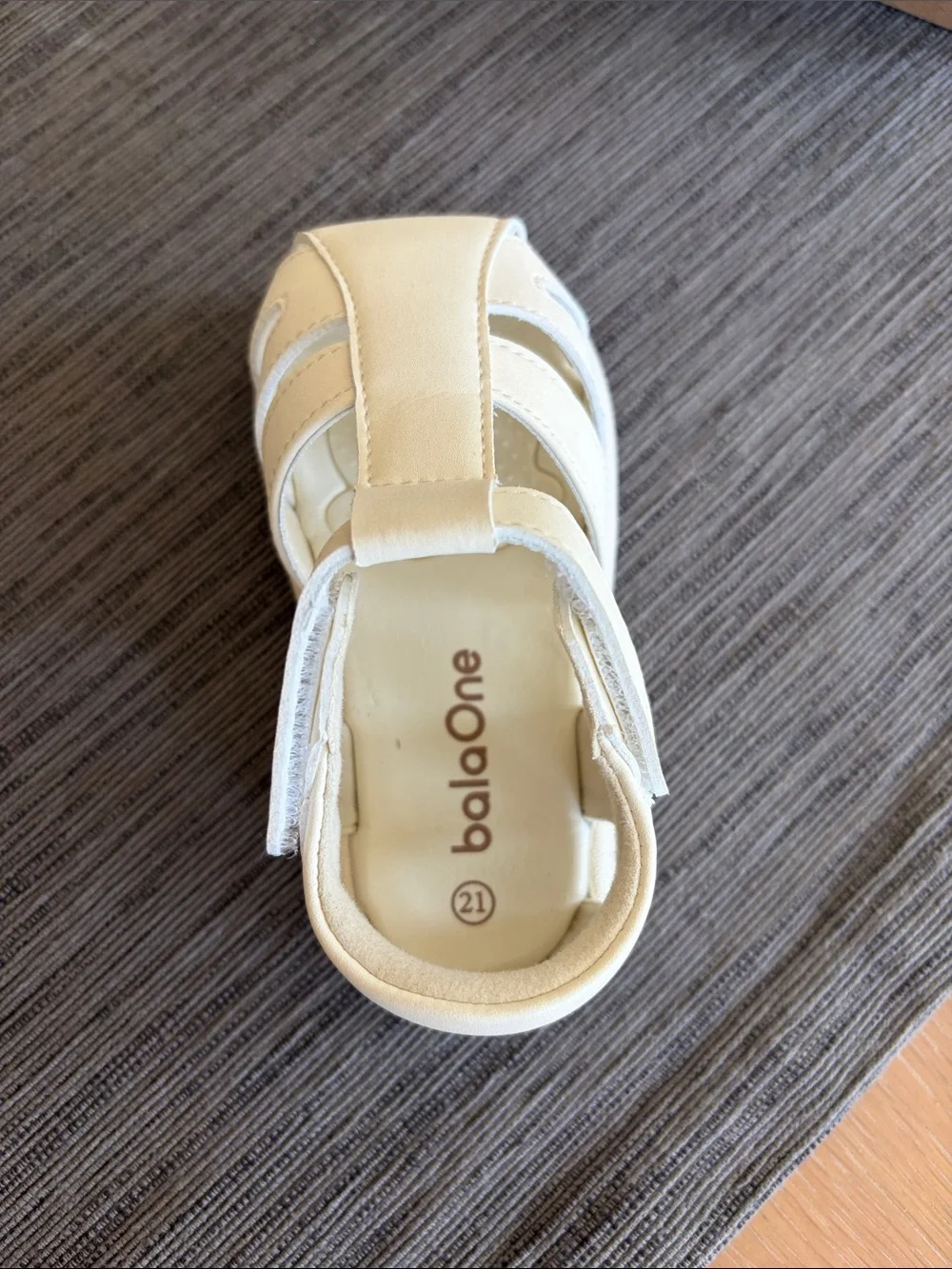 Balabala Kids White Sandal - Soft Leather Look Toddler Shoes